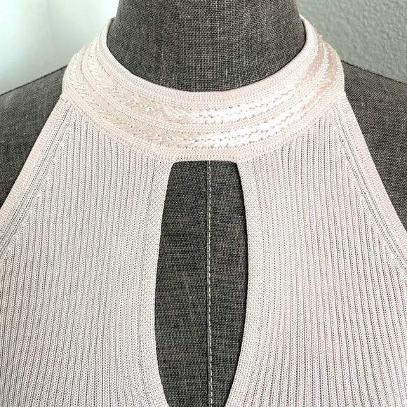 WHBM Keyhole Halter Sweater Tank Pink S NWT - Picture 9 of 12